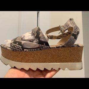 Steve Madden Faux Snakeskin Wedge Sandal